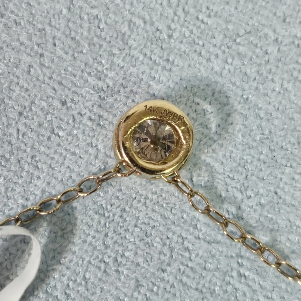 14K Gold Diamond Necklace - Picture 5 of 8